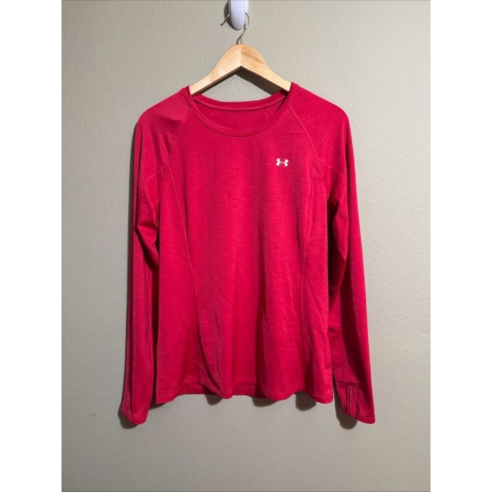 Under Armour HeatGear Long Sleeve Shirt Pink Athletic Women’s Top